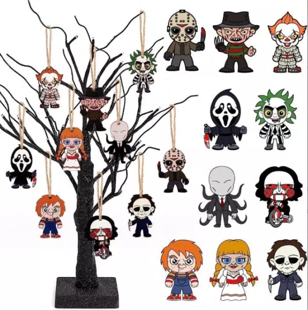 10Pcs Halloween Horror Cartoon Pendant Hanging Decoration Tree Pendant Ornament