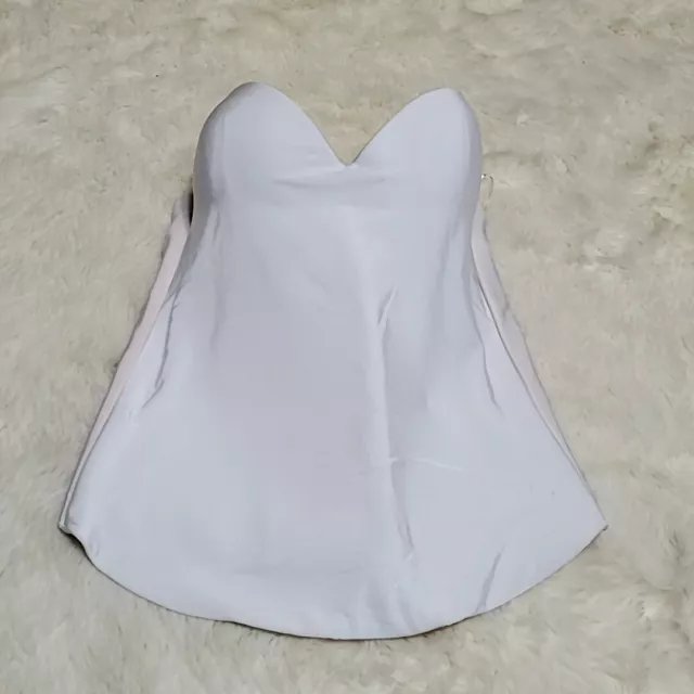 Davids Bridal Womens sz 36B Bustier Corset Bra Strapless Longline White