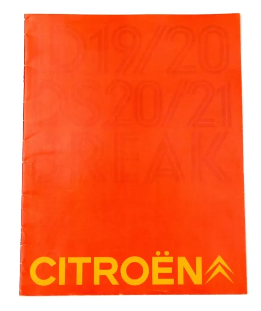 Citroen ID19 - Vintage Brochure - Citroën DS20 Brochure Citroën - Catalog -