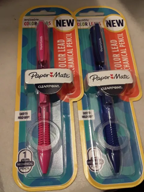 Paper Mate Clearpoint Color Lead Mechanical Pencils Assorted Colors Lot pack of2