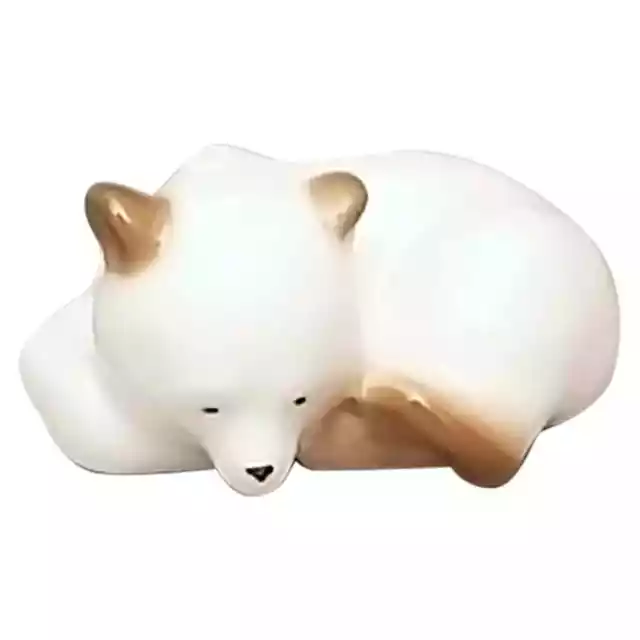 SLEEPING BEAR CUB IMPERIAL RUSSIAN PORCELAIN Lomonosov POLAR BEAR Figurine LFZ