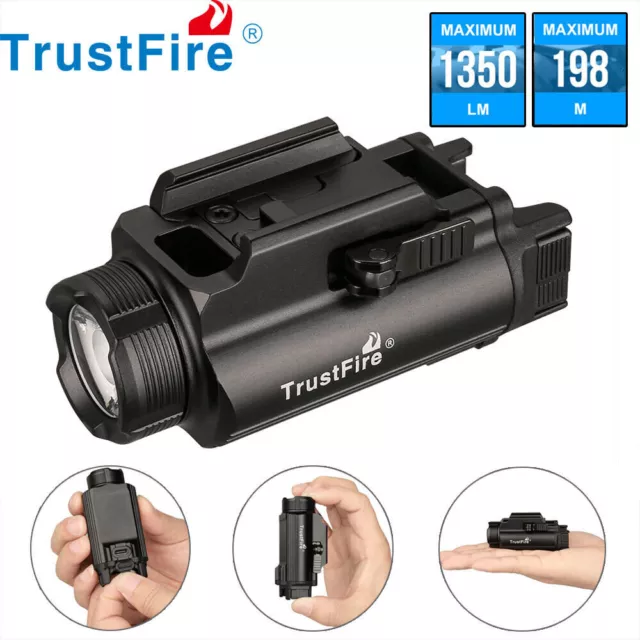 1350LM Arma táctica Pistola Luz LED Pistola Linterna montada en riel Picatinny