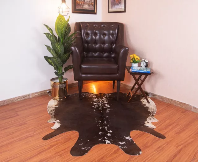 Cowhide Rug Large 5x6 ft Cow Hide Real Animal Hide Cow Skin Cow Rug Tricolor