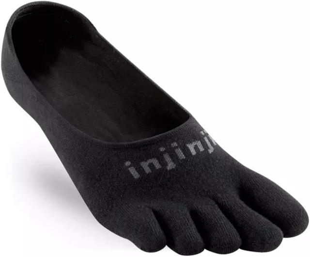 Injinji Performance Run Midweight Mini Crew Black Toe Socks Size Medium