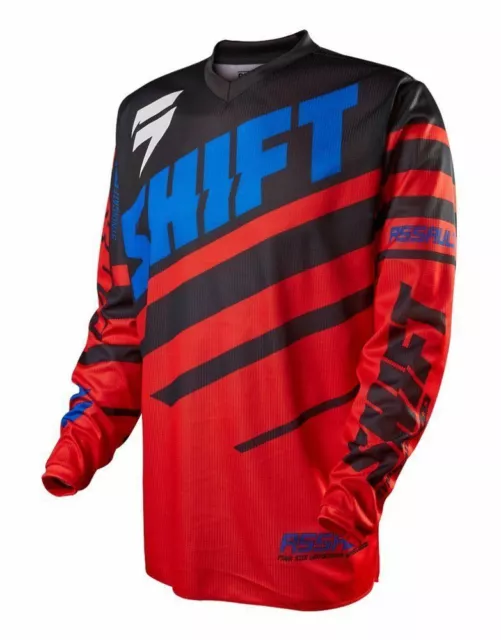 Shift Racing Mx Jersey Assult Red Black Size Youth Extra Large