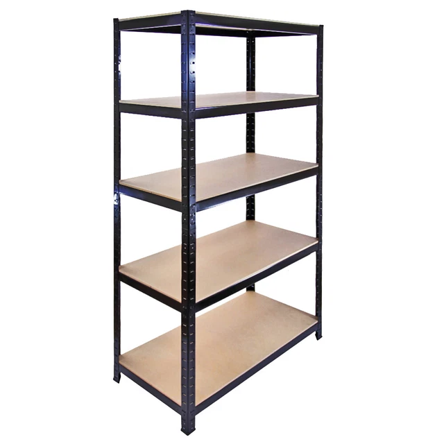 1 x 90 cm vano scaffalature magazzino nero senza bulloni / unità di stoccaggio scaffalature garage