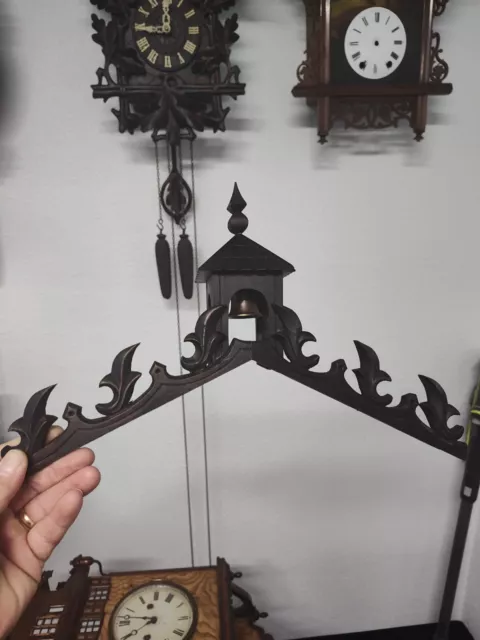 Antique Cuckoo Clock Fret Work Top