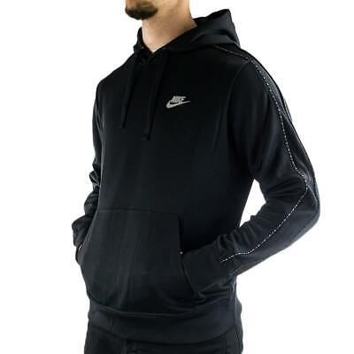 New Nike Air Swoosh Hoody Hoodie Top Jacket Repeat 80'S Black Fleece Pullover