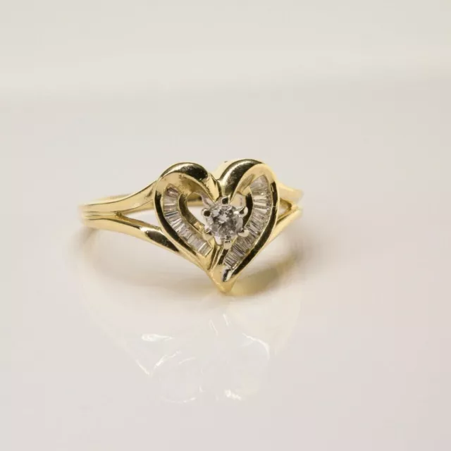 2Ct Round Cut Simulated Diamond Heart Wedding Ring 14k Yellow Gold Plated