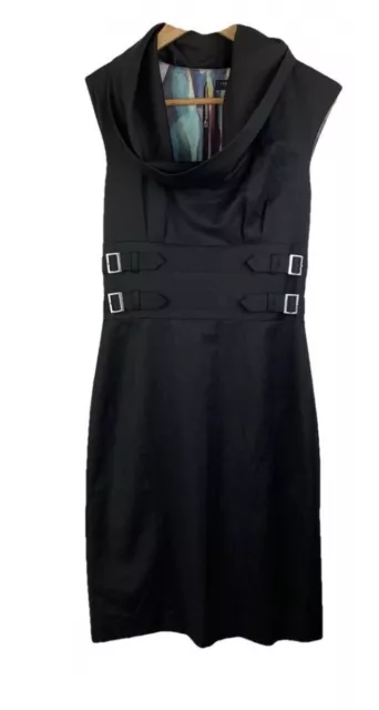 TED BAKER London  Mid lengh Black Dress    Sz 12US/Sz5 (Ted Baker) OP $245  NWT