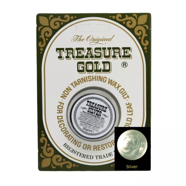 Original Treasure Metallic Gilding Wax for frames furniture - 25gm SILVER