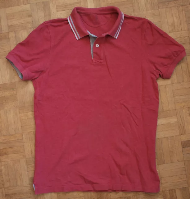 BRUNELLO CUCINELLI mens polo shirt red cotton size S / Small short sleeve collar