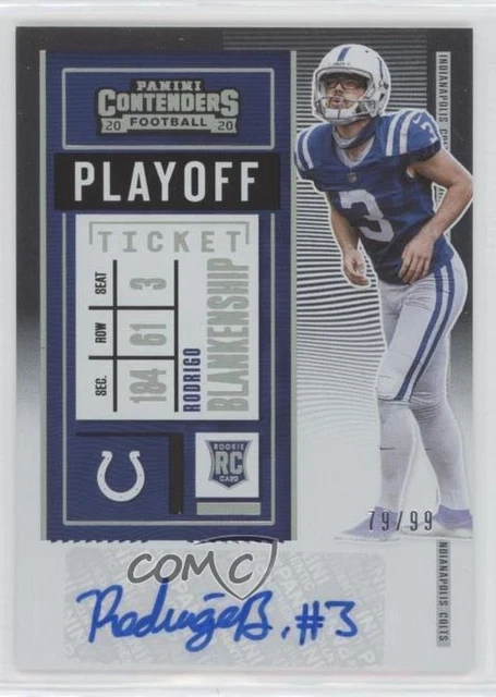 2020 Panini Contenders Playoff Ticket /99 Rodrigo Blankenship Rookie Auto RC