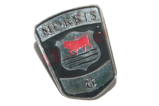 Morris 8 Eight Car Radiator Grille Badge Enamel Coated Chrome Plated S2u