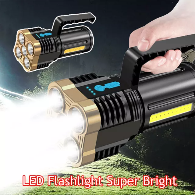 High Powered 15000000Lumens Super Bright Flashlight LED Rechargeable Torch Lamp