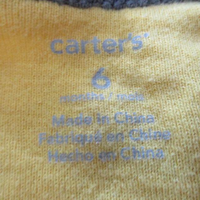 Carters Baby Boy Bodysuit Pants Truck Outfit 6M Yellow Gray Tough Guy Infant 4