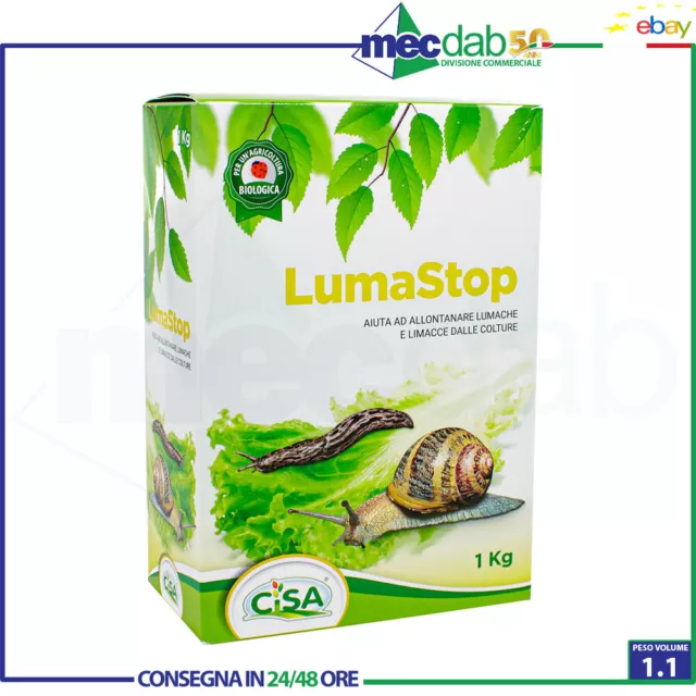 Disabituante Per Lumache e Limacce Biologico Naturale Per Colture LumaStop 1 Kg