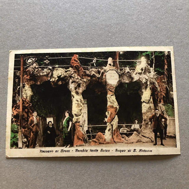 B) Cartolina formato piccolo Broni Pavia fonte Salus 1928