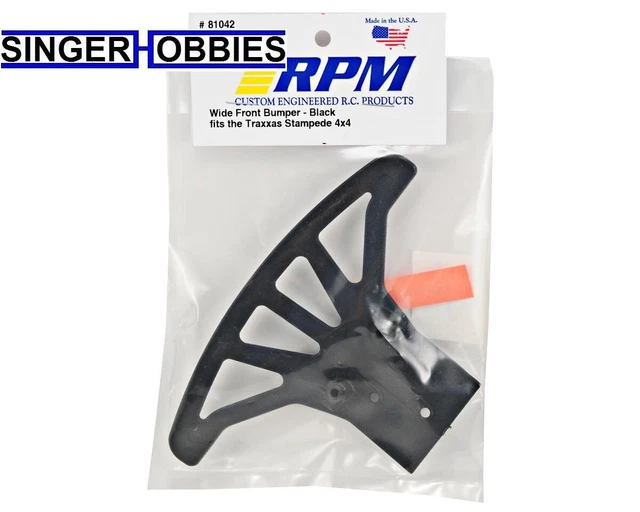 RPM 81042 WIDE Front Bumper (Black) RUSTLER 4X4, SLASH 4X4, TELLURIDE