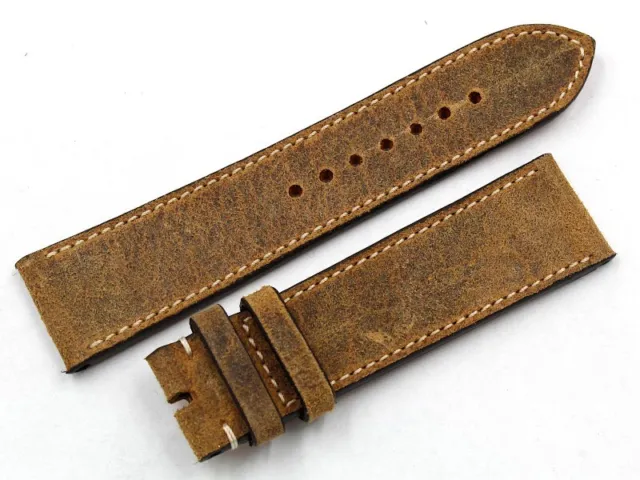 Cinturino Vera Pelle Mohawk Colore Beige 22mm Fatto a Mano in Italia Ricambio