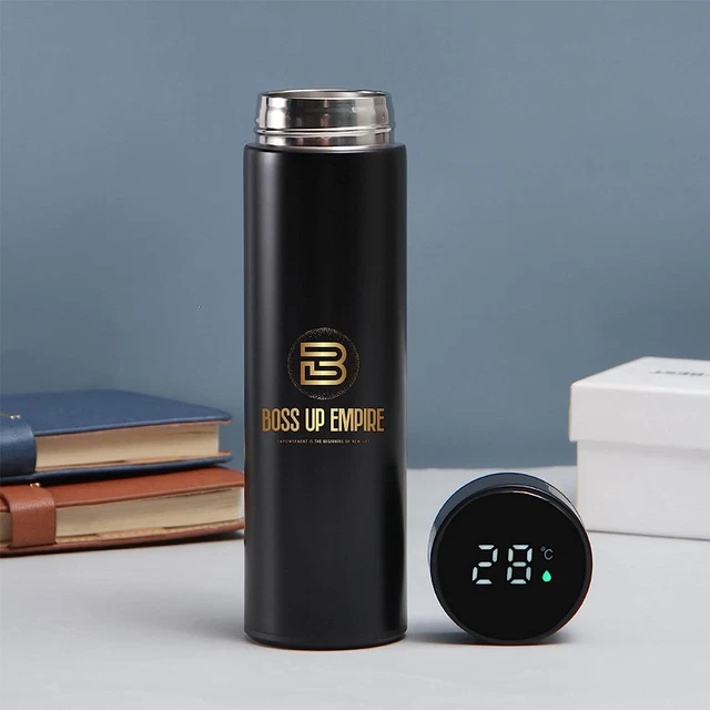 Insulated Luxury Smart Sports Water,Tea Infuser Bottle,Coffeee Thermos with LED