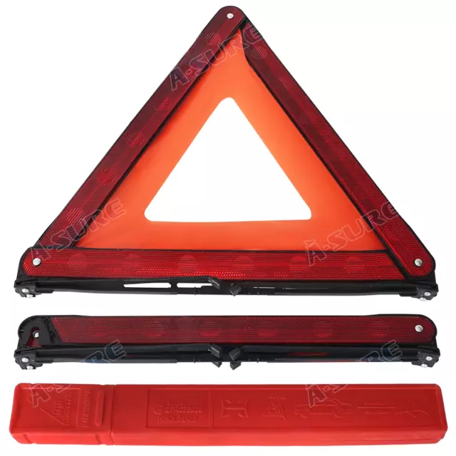 Neu Warndreieck Set Mini Pkw Lkw Kfz Auto Warnschild Erste Hilfe Notfall Dreieck