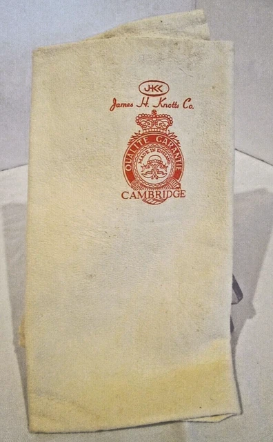 Vintage James H. Knotts Co. Qualite Guarntie Cambridge Chamois Leather England