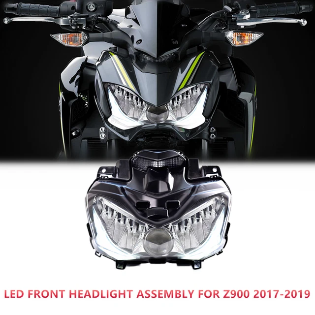 Supporto Targa Kawasaki Z900 Staffa Posteriore Nero LED Supporto Targa Posteriore Per Kawasaki Z900 2017-2024 - Nero In Alluminio Con LED Porta Targa Pieghevole Per 50 - Foto 8