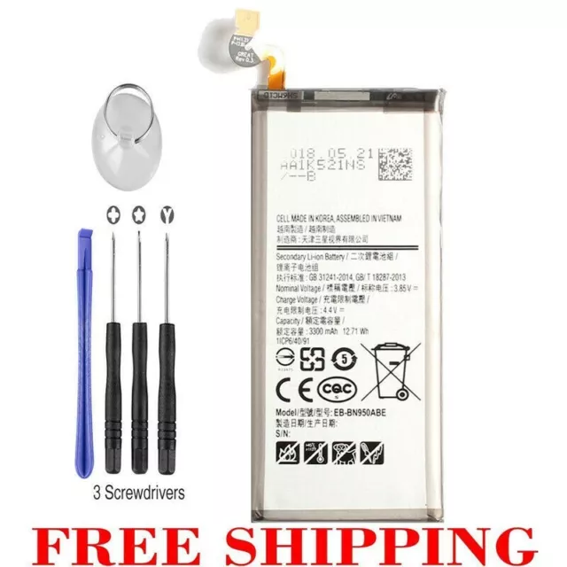 For Samsung Galaxy Note 8 Internal Battery EB-BN950ABA Replacement 3300mAh+Tools