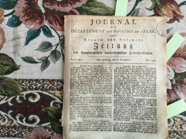 1811 Zeitung  Hamburg 194 Espens Jade Bremen
