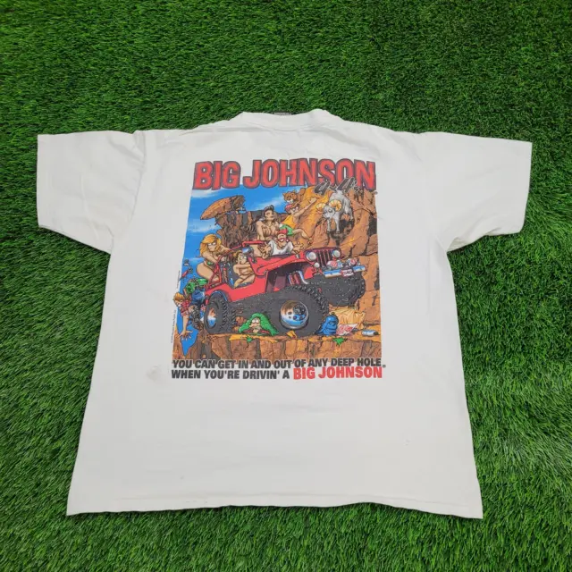 Vintage 1997 Funny Naughty Jeep Parody Off-Road Shirt XL-Short 23x26 Adult-Humor