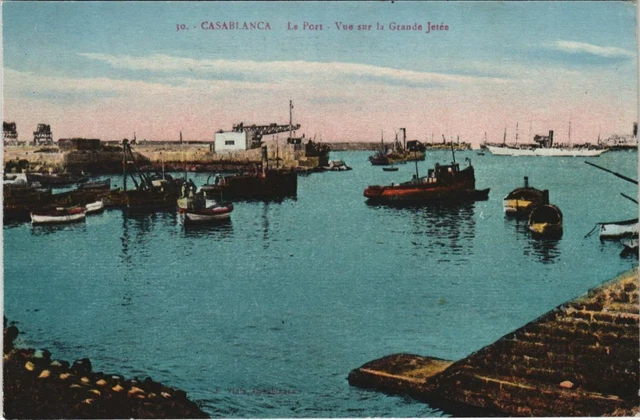 CPA AK CASABLANCA The port view of the Great Pier MOROC (23286)
