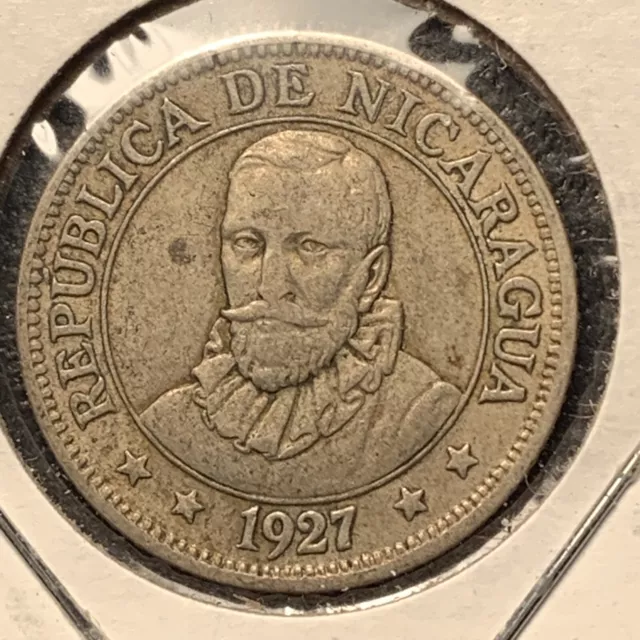 NICARAGUA 1927 TEN (10) CENTAVOS - KM13 - .800 SILVER - Higher Grade Coin - 3/20