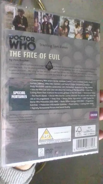 Doctor Who: The Face of Evil DVD (2012) Tom Baker BRAND NEW with CLEAR DVD CASE 2