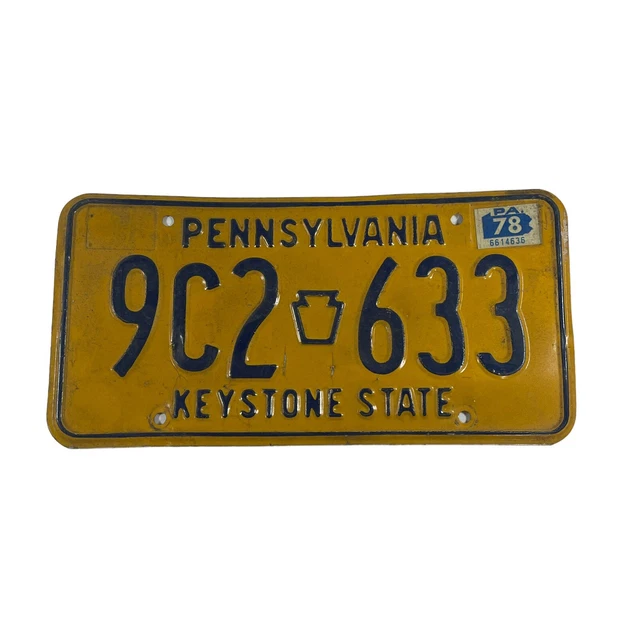 Ancienne Plaque D’immatriculation Moto – Pennsylvanie 1924 – États-Unis – Pièce Vintage