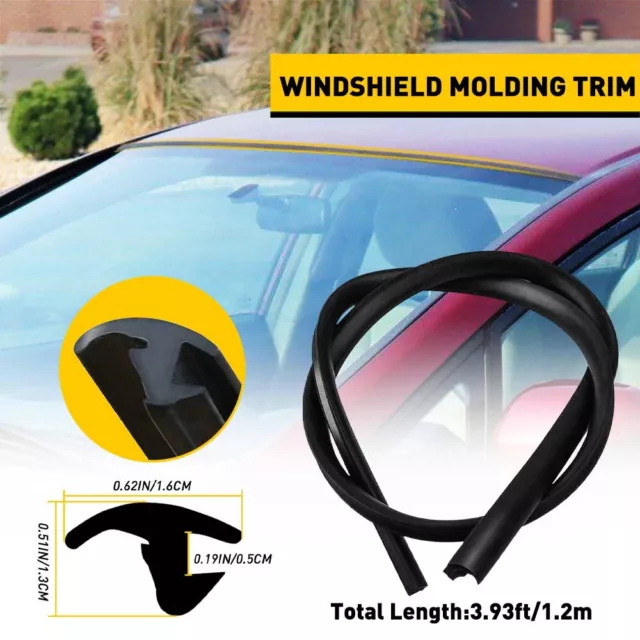 For 06-11 Honda Civic Car Windshield Weather Seal Rubber Trim Molding Cover 4ft