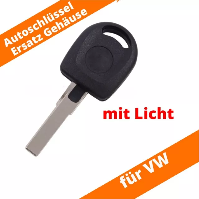 Ersatz Steck Schlüssel Rohling HAA mit Licht für VW Passat Golf IV V Lupo Fox