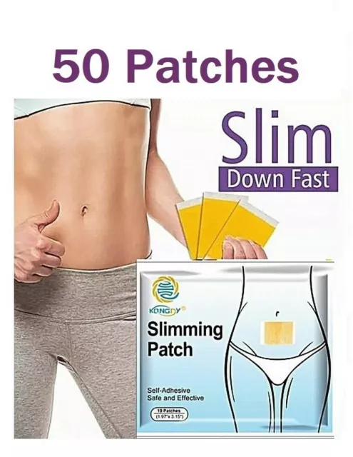 50 x Slimming Patches WEIGHT LOSS DIET AID Extra Strong Detox Slim Patch UK