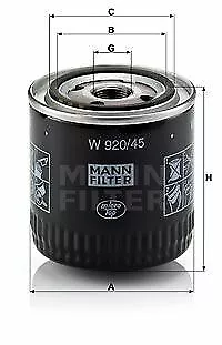 Mann-Filter Ölfilter Ford Mazda Mg W920/45 2