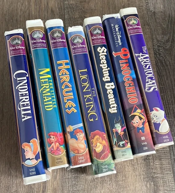 WALT DISNEY MASTERPIECE Classic VHS Tapes Lot of 7 Rare Collection