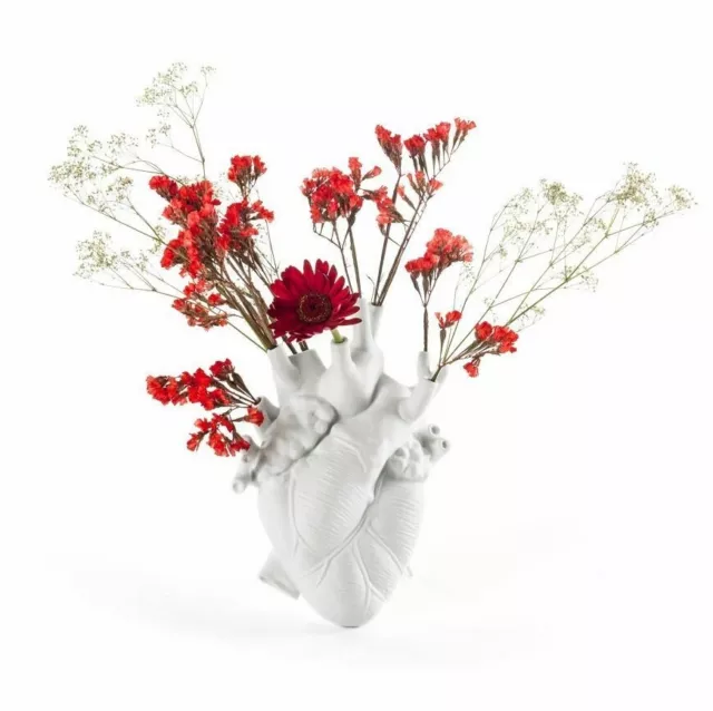 Vaso in Porcellana Love In Bloom design Seletti - Vaso a forma di cuore Bianco