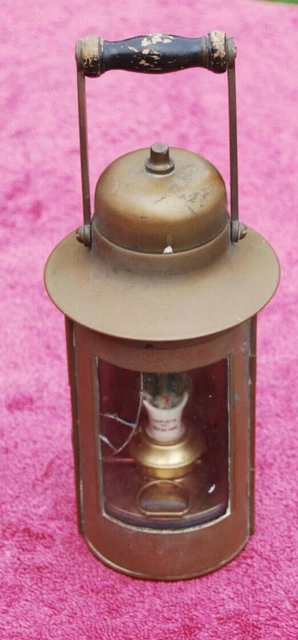 A mid-latter 20th century brass ships lamp Sherwoods oil burner 10 inches high