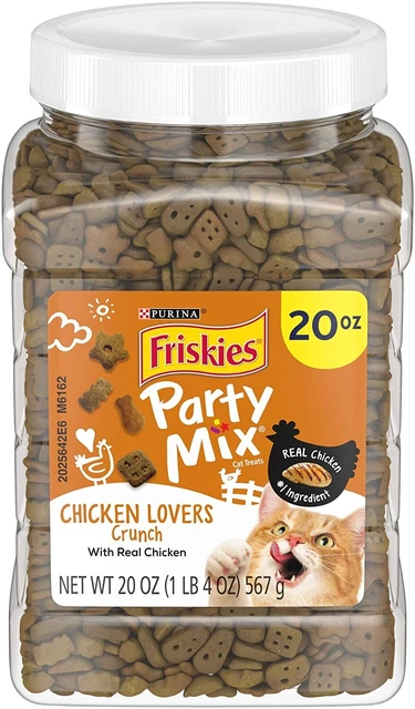 Purina Friskies Hechos en EE. UU. Galletas Fiesta Mezcla Pollo Amantes Crunch - 20 oz