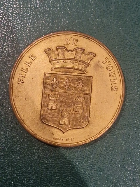 Médaille Ancienne En Bronze 'La Brise' - Trophée Club Nautique, Sport, Nu, XXème Siècle