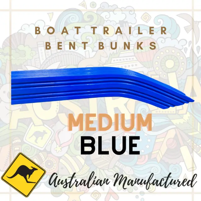 Boat Trailer Bent Bunk w/ angle 1200mm SOLID Plastic Blue Skid 1.2m