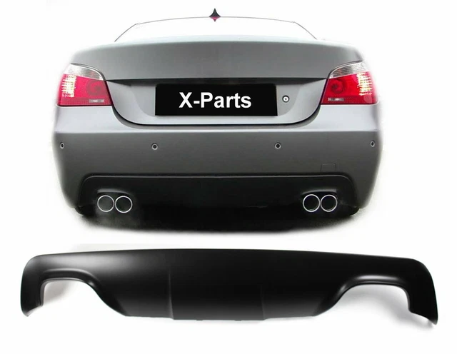 Diffusore Paraurti Posteriore Per BMW Serie 5 E60/E61 M5 2003-2010 - ABS Verniciabile, Nero