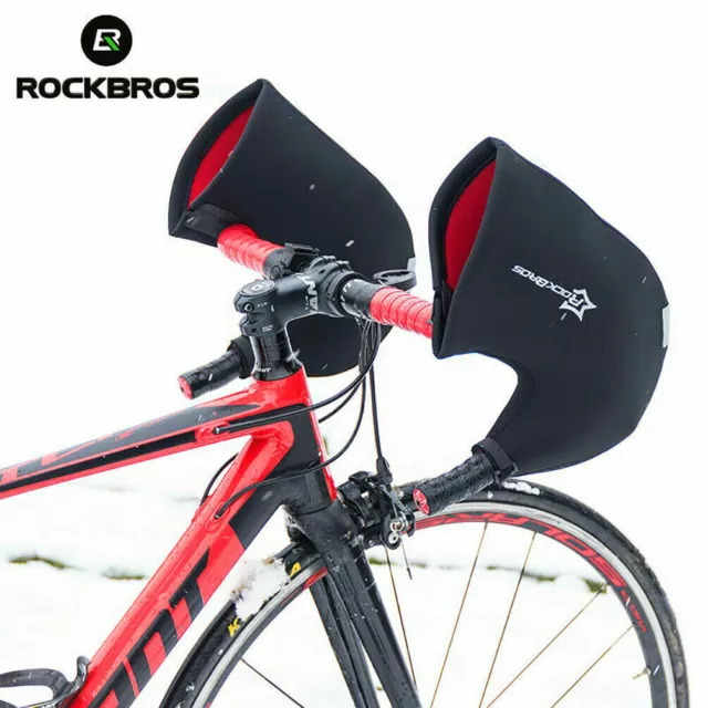 RockBros Winter Riding Gloves Handlebar Mittens Hand Warmers Covers Road Bike