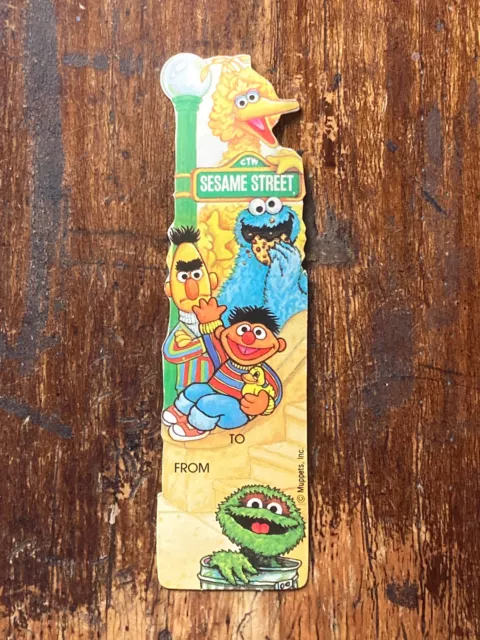 Vtg 1981 Sesame Street "The Whole Gang" Muppets BOOKMARK Antioch RARE '80s!