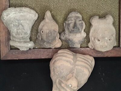 Mexican Pre Columbian Tlatilco Terracotta Nice bust Group lot 6 3
