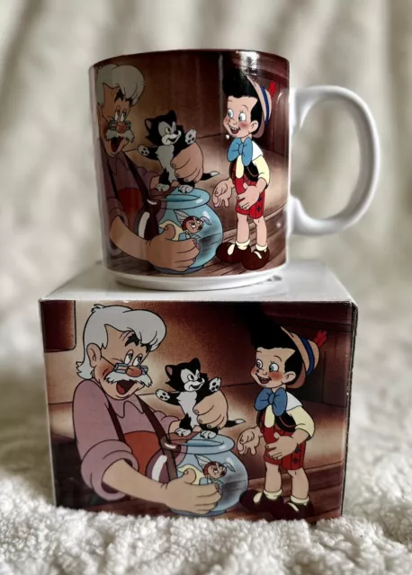 Vintage Walt Disney's Pinocchio 1990 Figaro Coffee Mug New with Box